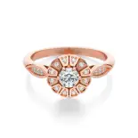 Pierścionek z różowego złota z diamentami AJPZ_141